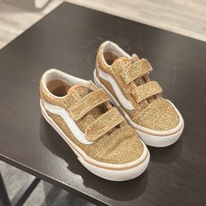 Vans Kids Glitter Gold Sneakers